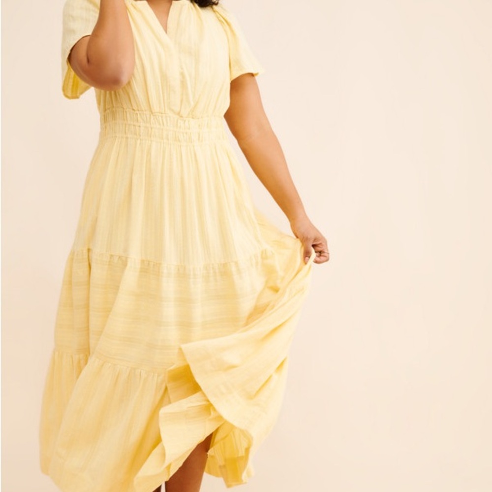 Anthropologie Somerset Yellow Dress